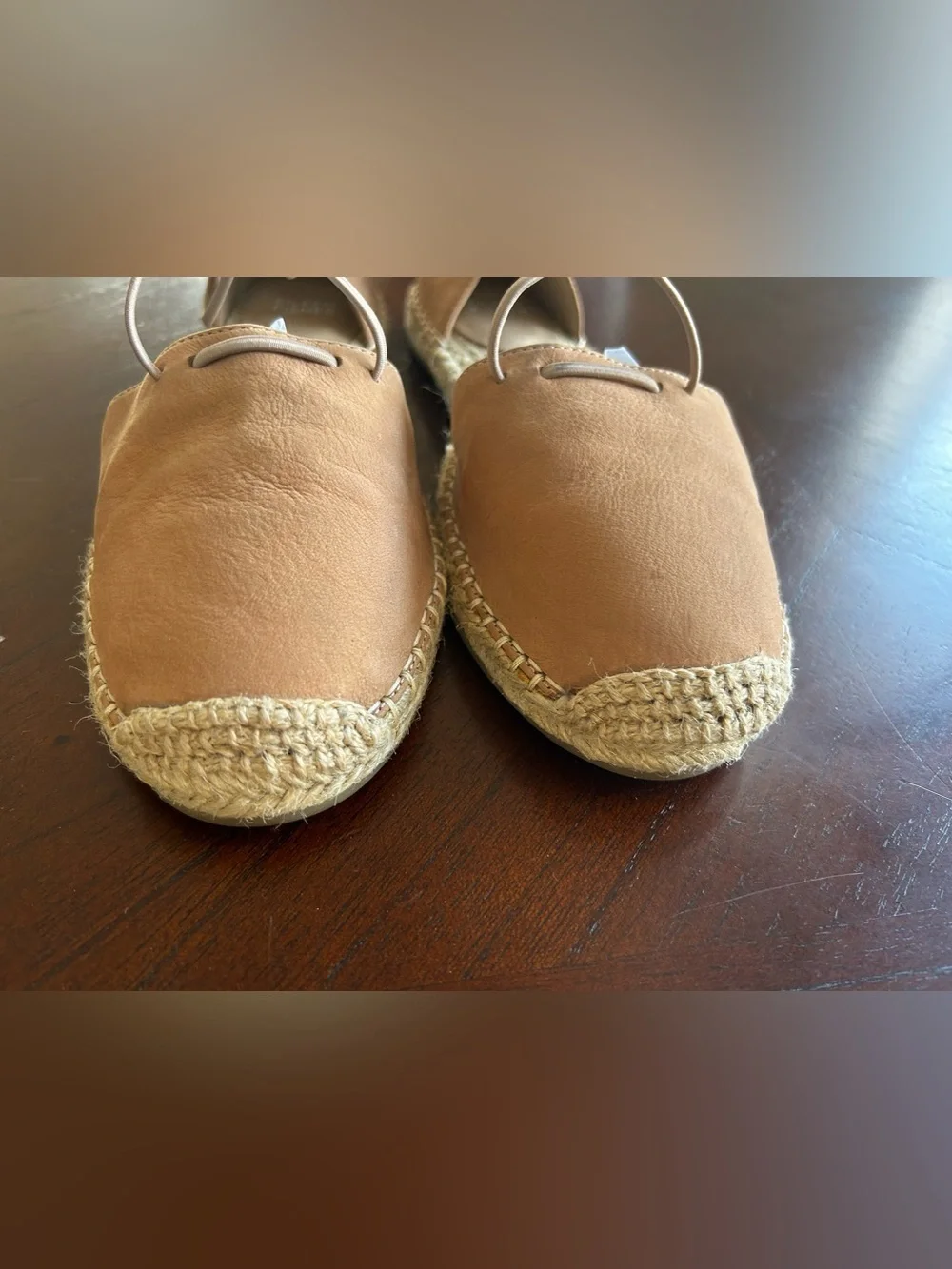 Eileen Fisher tan Wrap-Tie Espadrilles size 8